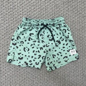 Cotton on Kids Mint Green Leopard Print Swim Shorts